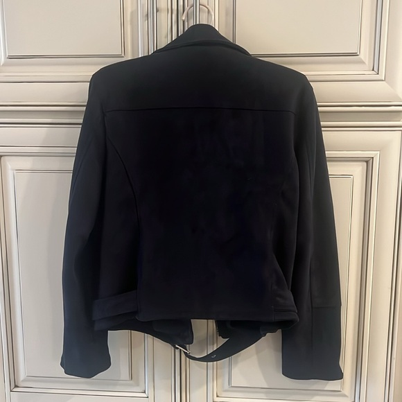 TOPSHOP Suede Moto Jacket sz 6 US - Picture 3 of 5